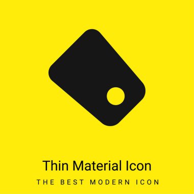 Siyah Etiket Asgari Parlak sarı malzeme simgesi
