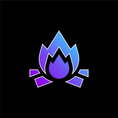 Şenlik ateşi mavi gradyan vektör simgesi