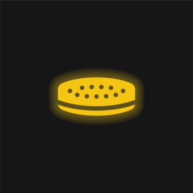 Sarı parlak neon simgesini dengele