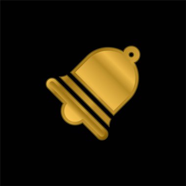 Altın kaplama metal simge veya logo vektörü