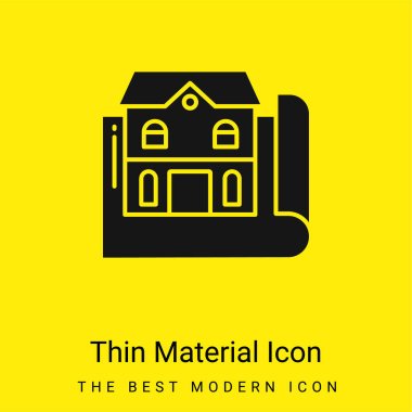 Blueprint minimal bright yellow material icon clipart