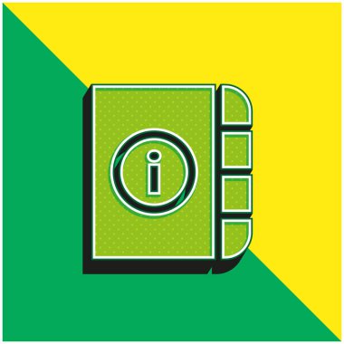 Gündem Yeşil ve Sarı Modern 3D vektör simgesi logosu