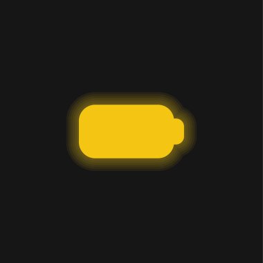 Pil sarısı parlak neon simgesi