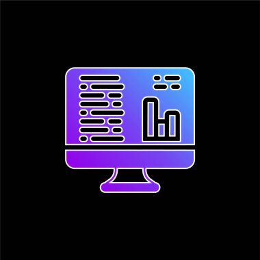 Analitik mavi gradyan vektör simgesi