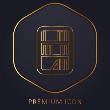 Bir Kütüphanedeki Kitaplar Altın Hat prim logosu veya simgesi