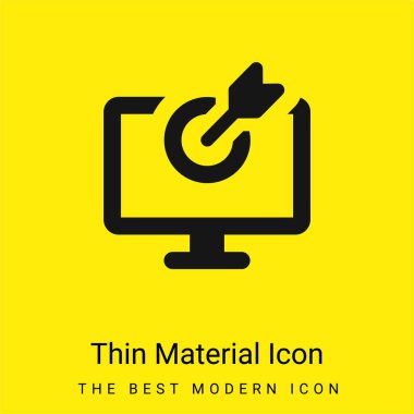 Bow minimal bright yellow material icon clipart