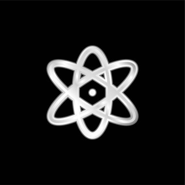 Atom gümüş kaplama metalik simge