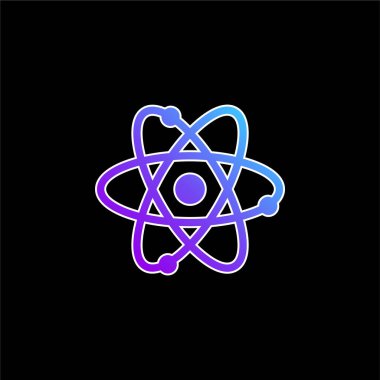 Atom mavi gradyan vektör simgesi