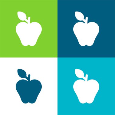 Apple Düz 4 renk en küçük simge kümesi