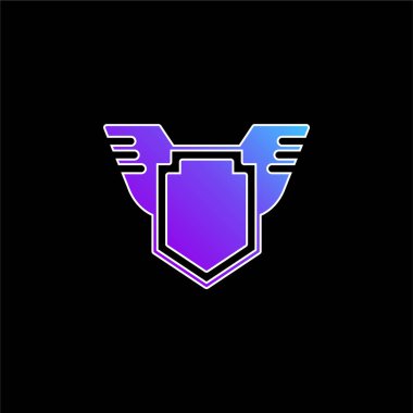 Rozet mavi gradyan vektör simgesi