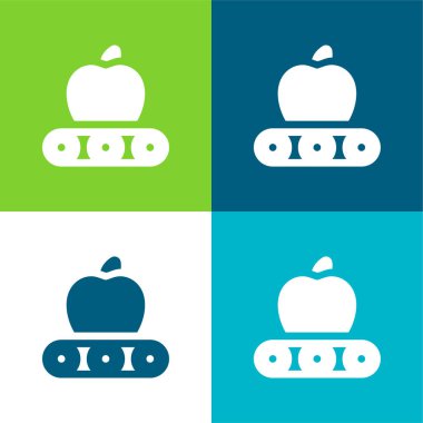 Apple Düz 4 renk en küçük simge kümesi