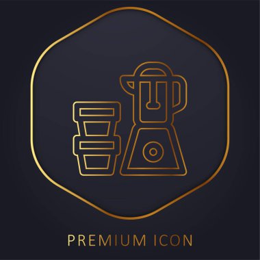 Bebek maması altın çizgisi logosu veya simgesi