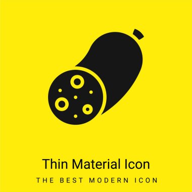 Black Pudding minimal bright yellow material icon clipart