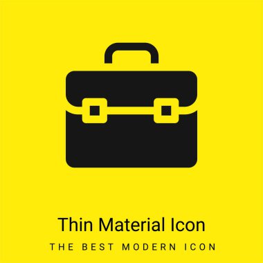 Evrak çantası en az parlak sarı madde simgesi