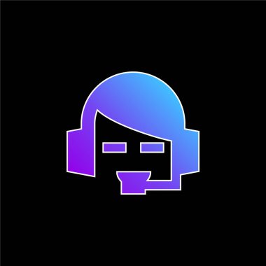 Bank Desteği mavi gradyan vektör simgesi