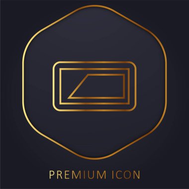 Pil altın çizgisi prim logosu veya simgesi