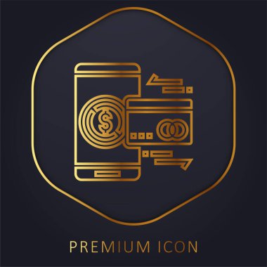 Hesap altın satırı premium logosu veya simgesi