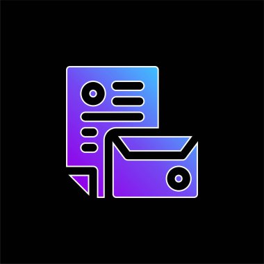 Mavi gradyan vektör simgesi damgalanıyor