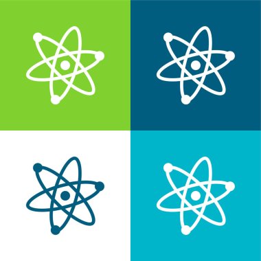 Atomlar Sembol Düz Renk en az simge kümesi