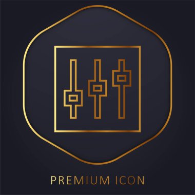 Adjustment golden line premium logo or icon clipart