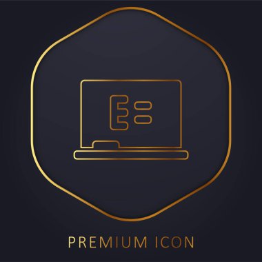 Tahta Denklemi Altın Hat prim logosu veya simgesi