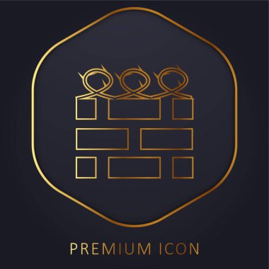 Dikenli Tuğla Duvar Altın Hat prim logosu veya simgesi