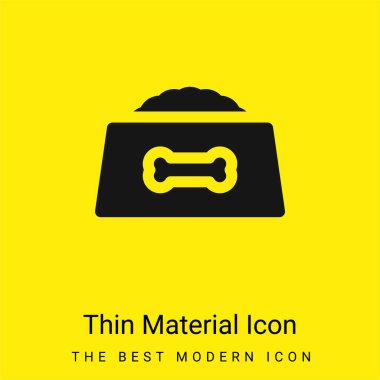 Bowl minimal bright yellow material icon clipart