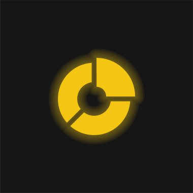 Analitik sarı parlak neon simgesi