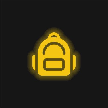 Sırt çantası sarı parlak neon simgesi