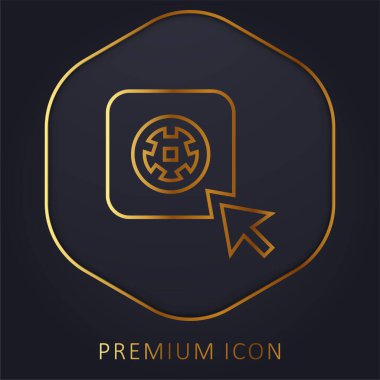 Altın çizgi prim logosu ya da simgesi uygula