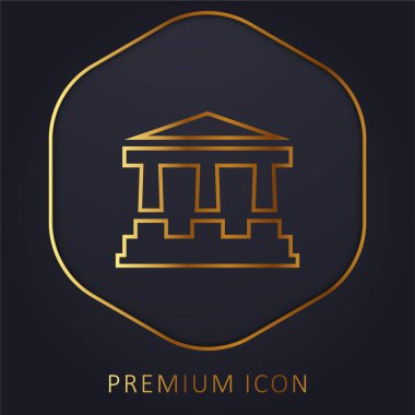 Banka altın hat premium logosu veya simgesi