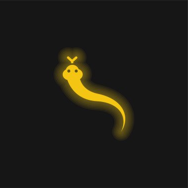 Parlayan sarı neon ikonu