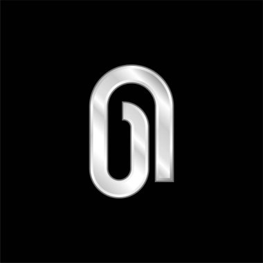 Eklenmiş gümüş kaplama metalik simge