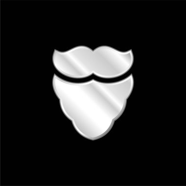 Sakallı gümüş kaplama metalik simge