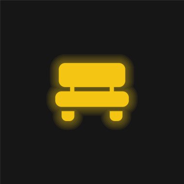 Sarı benç parlayan neon simgesi