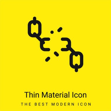 Breaking minimal bright yellow material icon clipart