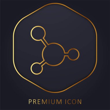 Blood golden line premium logo or icon clipart