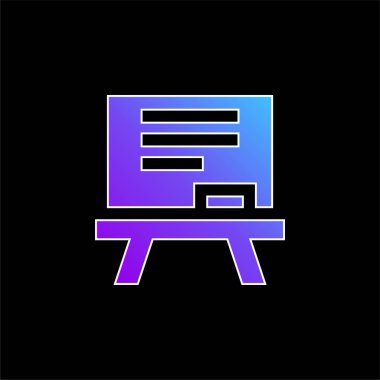 Tahta mavi gradyan vektör simgesi