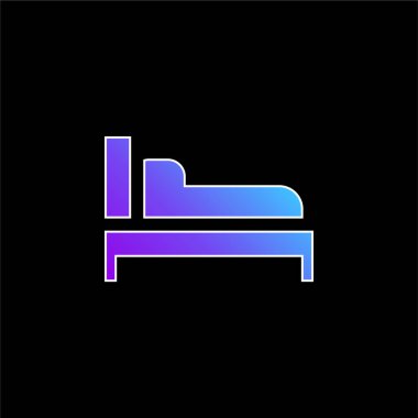 Yatak mavisi gradyan vektör simgesi