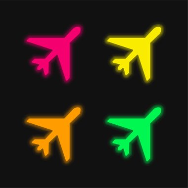 Parlayan neon vektör simgesi