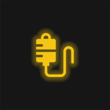 Kan Torbası sarı parlak neon simgesi