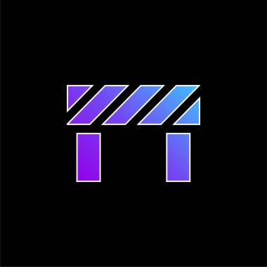 Bariyer mavi gradyan vektör simgesi