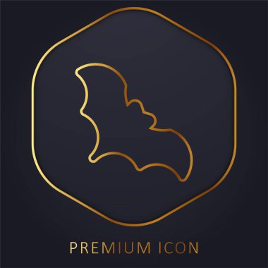 Bat gold line premium logo ya da simge