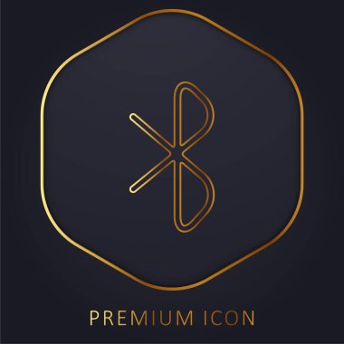 Bluetooth Altın Hat prim logosu veya simgesi imzala