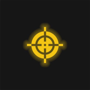 Parlak sarı neon simgesini hedefle