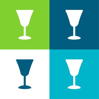 Büyük Kadeh Düz 4 renk en küçük simge kümesi