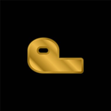 Bandaj altın kaplama metalik simge veya logo vektörü