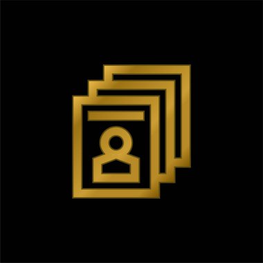 Oylama altın kaplamalı metalik simge veya logo vektörü