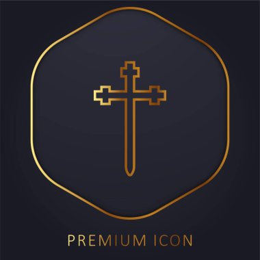 Aaronic Order Church golden line premium logo or icon clipart