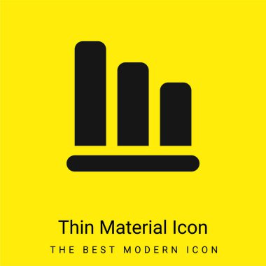 Bars Of Descending Graphic minimal bright yellow material icon clipart